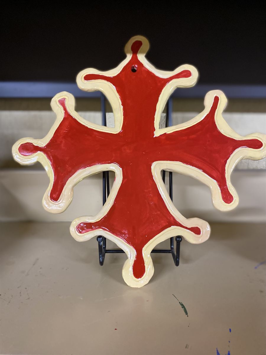 Croix occitane en céramique — Terreplum, Florensac